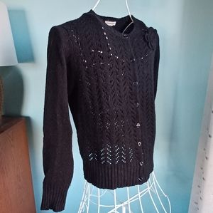 EUC St. John's Bay Black Angora Knit Sweater - Women's Size Medium??